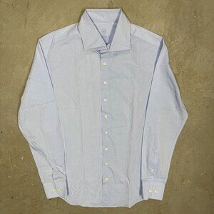 MD Bespoke Marlon Durrant Blue Dress Shirt Cotton 42 16 1/2 Large